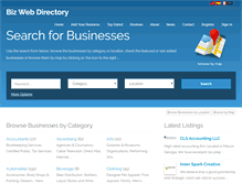 Tablet Screenshot of bizwebdirectory.com